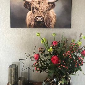 Customer photo: Scottish Highland Cow by Diana van Tankeren, on art frame