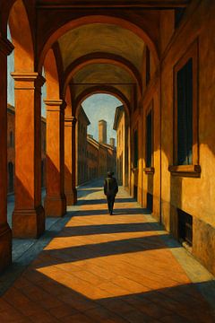 Arches de Bologne dans la lumière de l'après-midi - Art de l'architecture italienne intemporelle sur Travel Shop