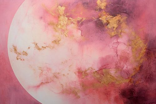 Abstract, roze en goud, peach fuzz