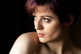 Fashion portrait of a 23 year old white woman with short, dyed h by Werner Lerooy