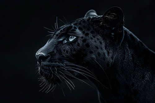 De intense blik van de zwarte panter