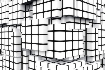 Q-Cubes 3D - Quadratur der Wand von Max Steinwald