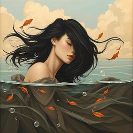 Droom onder water stilte in beweging