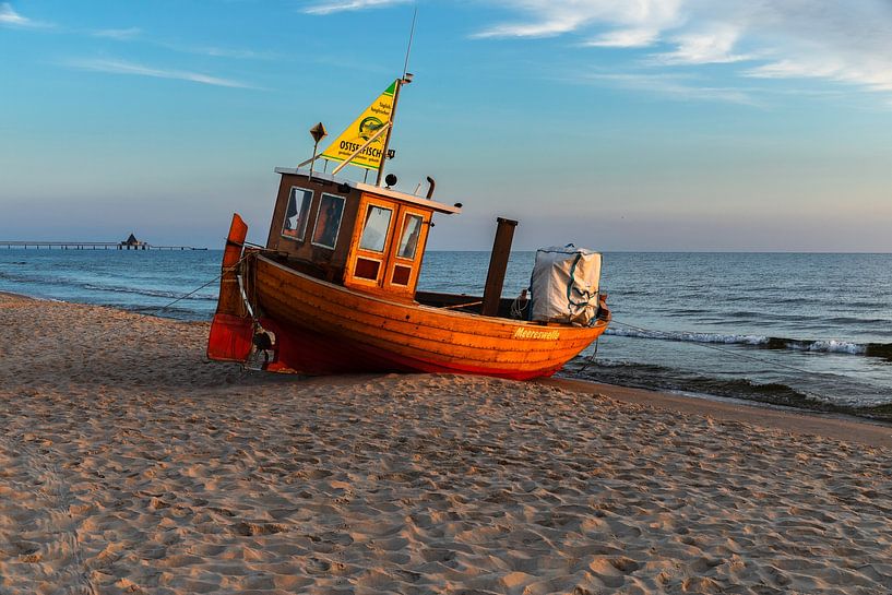 Fishing boat on the beach of Ahlbeck by Markus Lange