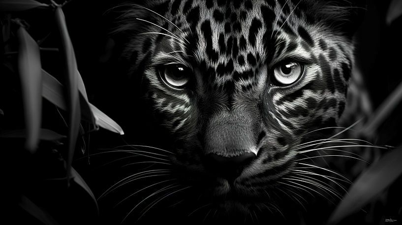 wilde dieren in zwart-wit van Gelissen Artworks