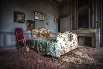 Bed in French abandoned castle