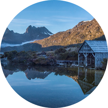 Zonsopgang in Cradle Mountain NP in Tasmanië