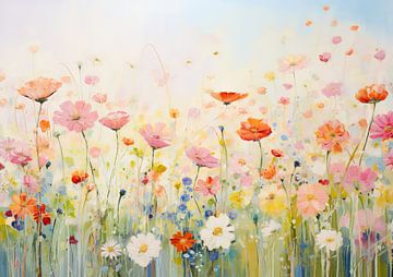 Flowers Monet Style by Wonderful Art