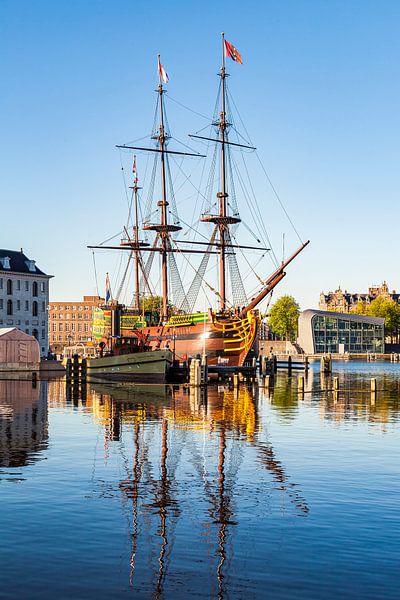 Ship Amsterdam at the Amsterdam Maritime Museum by Werner Dieterich