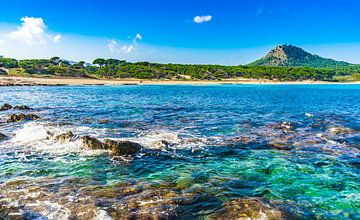 Prachtig uitzicht op het strand van Cala Agulla op het eiland Mallorca van Alex Winter