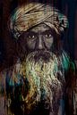 La fierté d'un turban. | Portrait d'un vieil homme. Visage avec une longue barbe. par The Art Kroep Aperçu