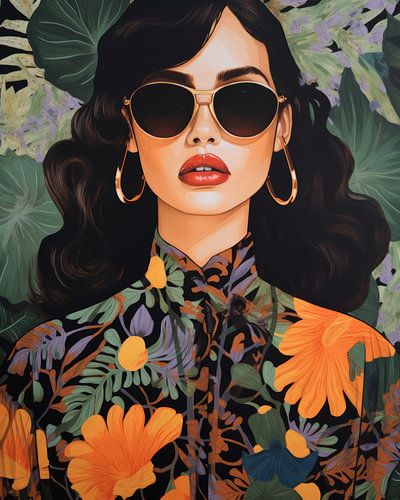 Modern illustrated portrait by Studio Allee