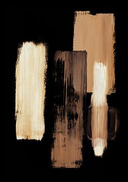 Zwart en bruin abstractie van Ela Szczepaniak