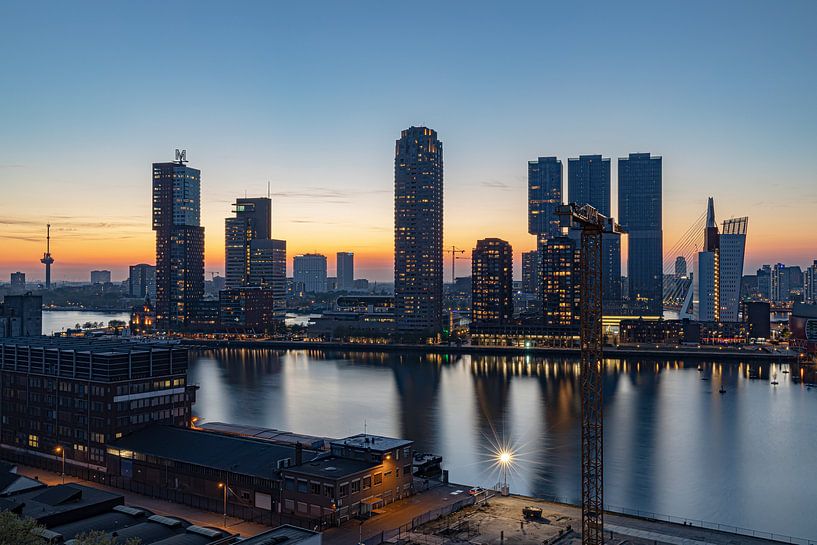 Rotterdam zonsondergang Wilhelminapier van Teuni's Dreams of Reality