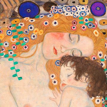 De drie tijdperken van de vrouw (uitsnede), Gustav Klimt van Details of the Masters