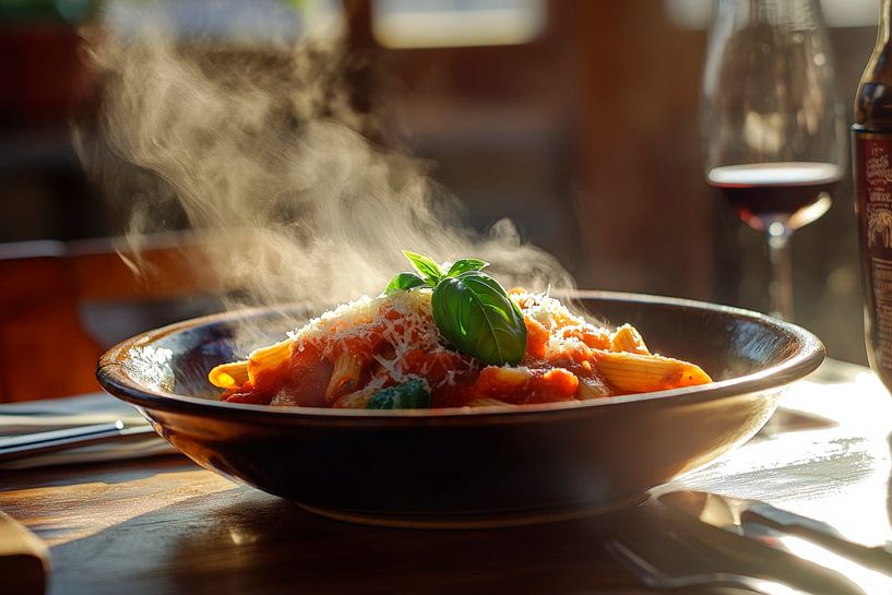 Dampfer Pasta Savourer au soleil par Poster Art Shop