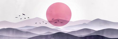 Roze landschap
