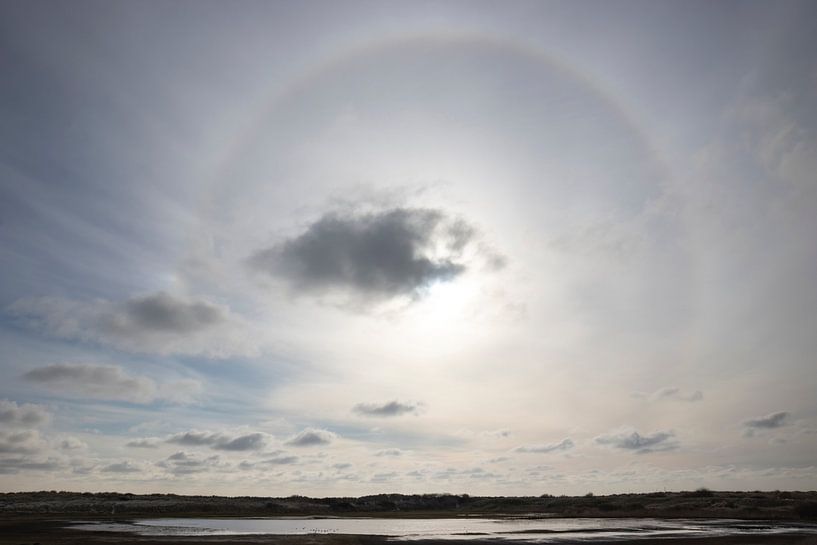 Spectaculaire halo au-dessus du nord de Texel par Bas Ronteltap