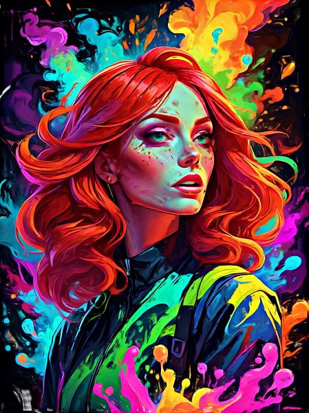 The red-haired woman with freckles by DeVerviersBelgium
