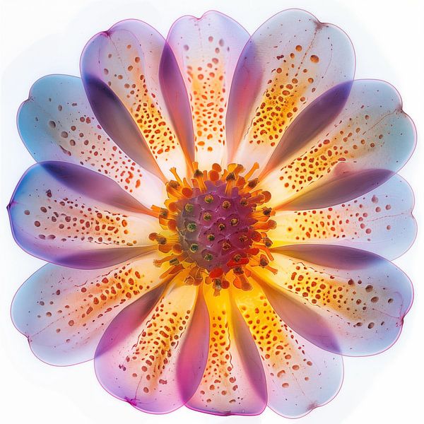 Transparent flower purple-yellow by TheXclusive Art