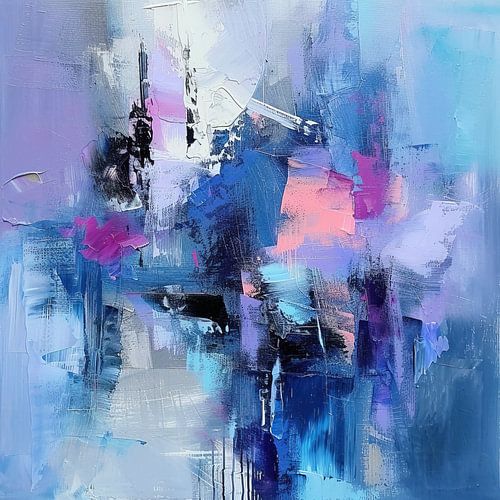 Bleu rose abstrait | Velocity of Hues