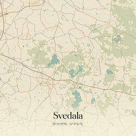 Carte d'époque de Svedala, Suède. sur Affiches de lieux