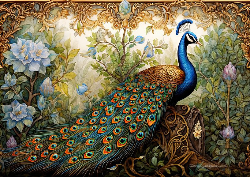 Peacock 19075 by Eye catching paintings