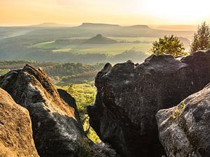 Vue de Kipphorn, Suisse saxonne - Zschirnsteine