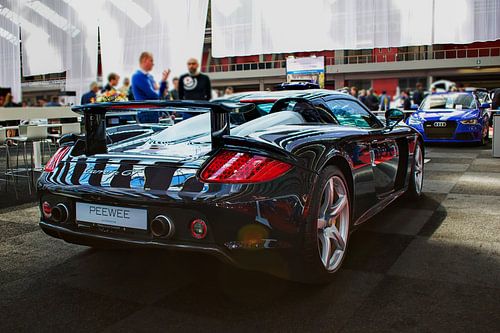 Black Porsche Carrera GT at the Amsterdam Motor Show