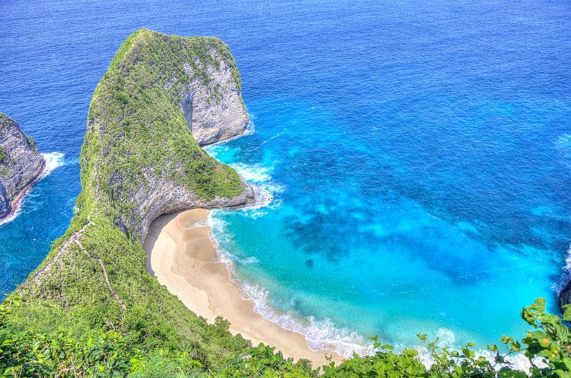 Kelingking Beach dans toute sa splendeur colorée - motif de carte postale de Nusa Penida par Roith Fotografie