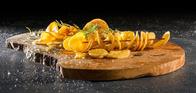 Gefrituurde aardappelspiralen in schijfjes van Achim Prill