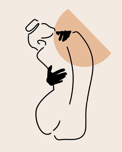 Dessin au trait d'amour