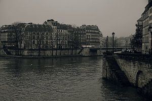 Parijs met de trappen naar het water van de Seine