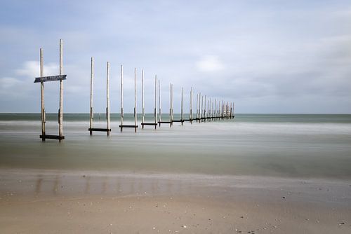 Palen op het strand van Texel