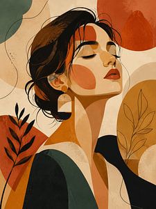 Abstract Boho Woman Portrait