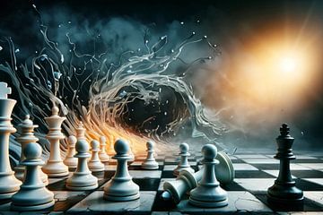 Schachspiel der Elemente – Ein kosmisches Duell von artefacti
