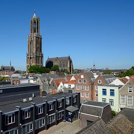 Downtown Utrecht with Dom tower and Dom church by Merijn van der Vliet