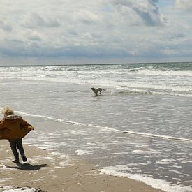 Boy and dog by Pim van der Horst