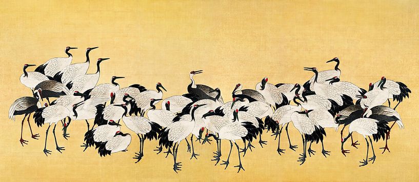 Japanische Kraniche (18. Jahrhundert) von Meisterhafte Meister