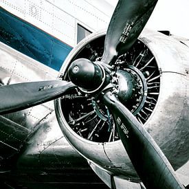 Douglas DC-3 propeller vliegtuig klaar voor opstijgen van Sjoerd van der Wal