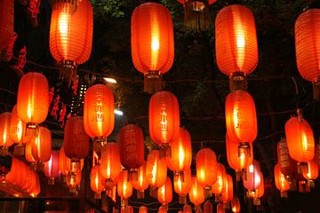 De lampen van Zhangzizhong Straat in Beijing 03 Lampions van Ben Nijhoff