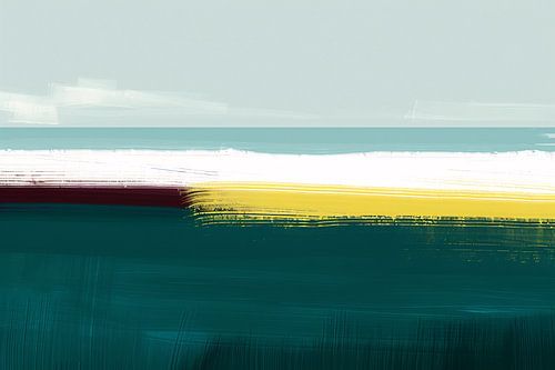 Paysage numérique abstrait et coloré