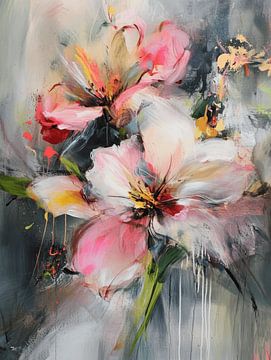 Bloemen, modern en abstract van Studio Allee