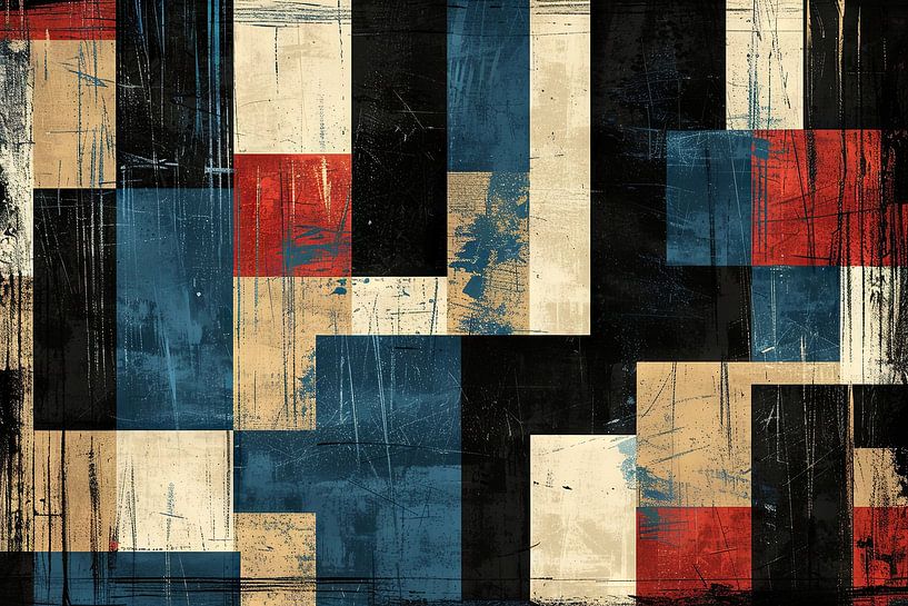 Abstrakte Geometrie in Retro-Farben von Poster Art Shop