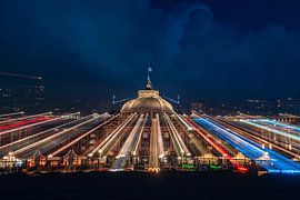 Lightpainting at the Grand Hotel Amrâth Kurhaus in Scheveningen by Jolanda Aalbers