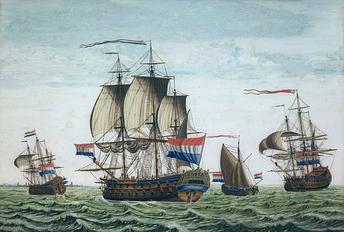 Linienschiff Prinz Friso der Admiralität von Friesland - 1800-1850 von Atelier Liesjes