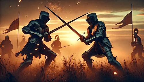 Bataille épique de chevaliers