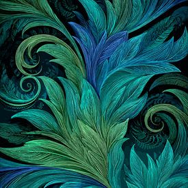 Goldene Blumenornamente von Pixelbull Design