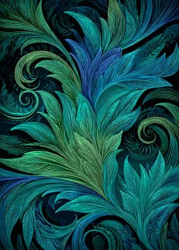 Goldene Blumenornamente