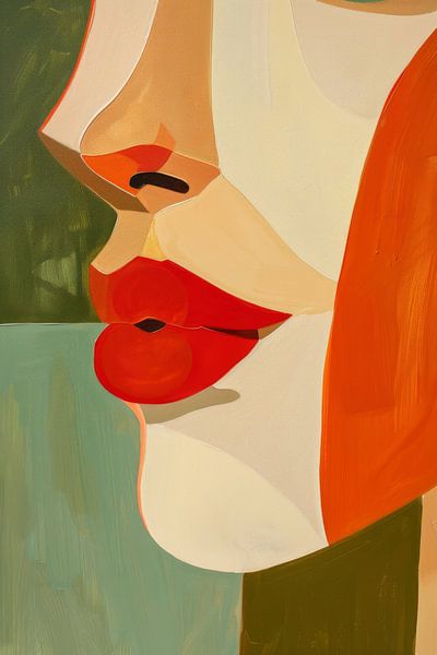 Lippen in kleuren van de ziel van Poster Art Shop